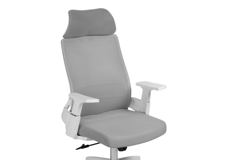 Компьютерное кресло Flok gray / white фото 6