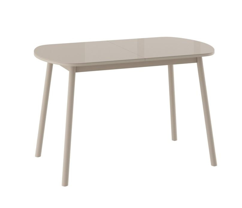 Стол Раунд 120 раздвижной, со стеклом (Капучино/Капучино) 120(152)х70 фото 1