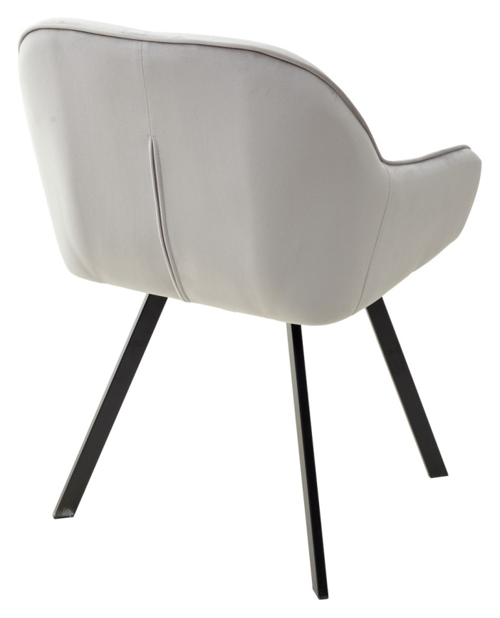 Стул GALE 360 град. поворот. BLUVEL-03 LIGHT GREY, велюр/ черный каркас, М-City фото 6