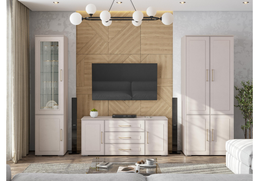 Готовая гостиная Мотру кашемир / шампань комплектация 3 фото 1