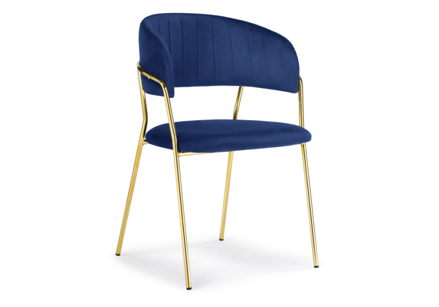 Стул на металлокаркасе Kamelia gold / gray fabric фото 1