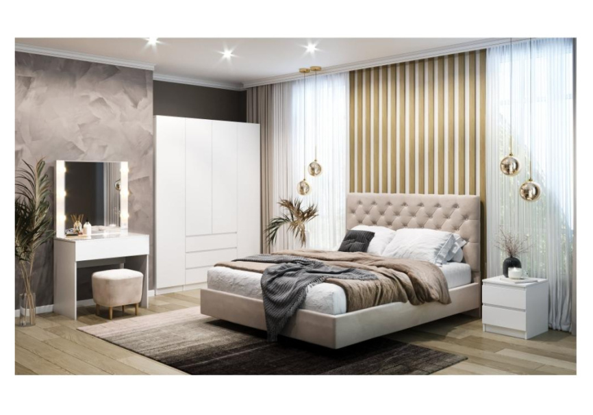 Шкаф Мадера ЛДСП белый фото 4