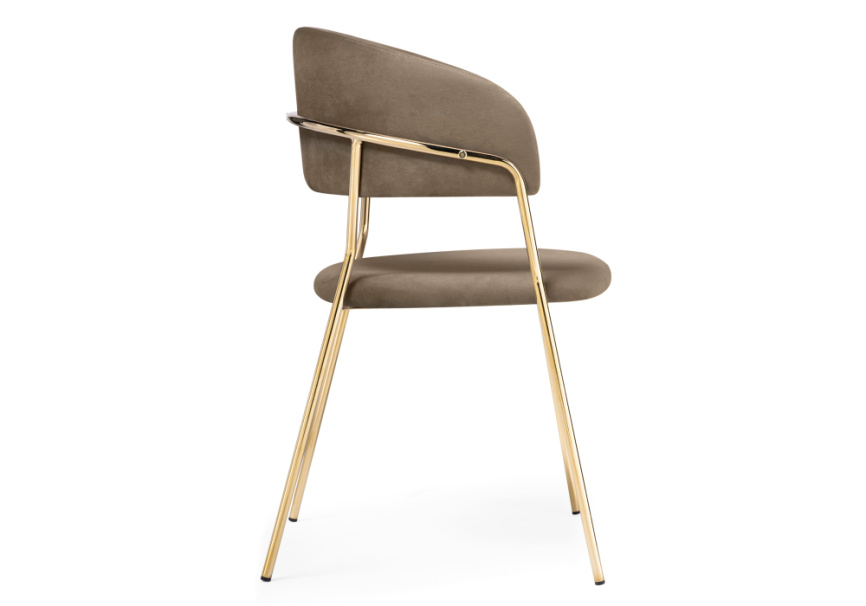 Стул на металлокаркасе Kamelia cappuccino / gold фото 4