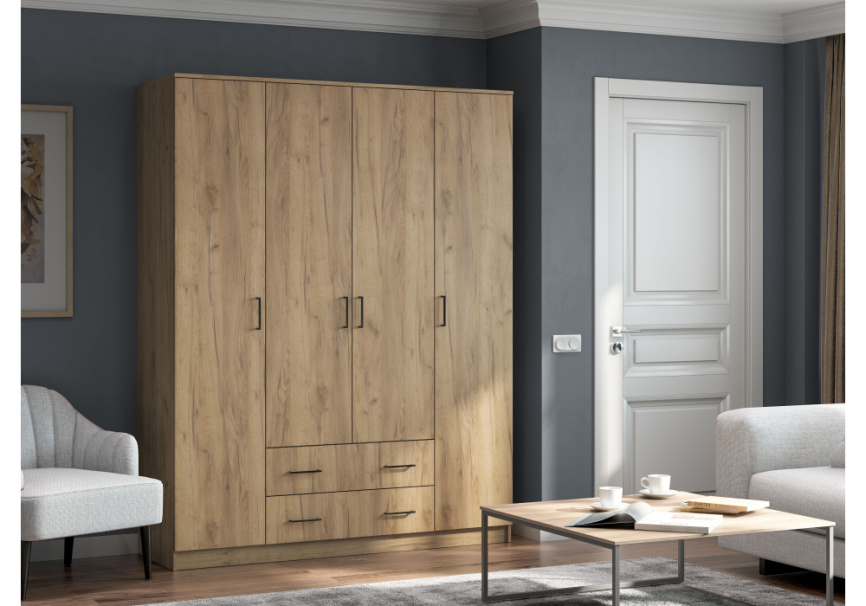 Шкаф Валетта дуб золотой фото 3