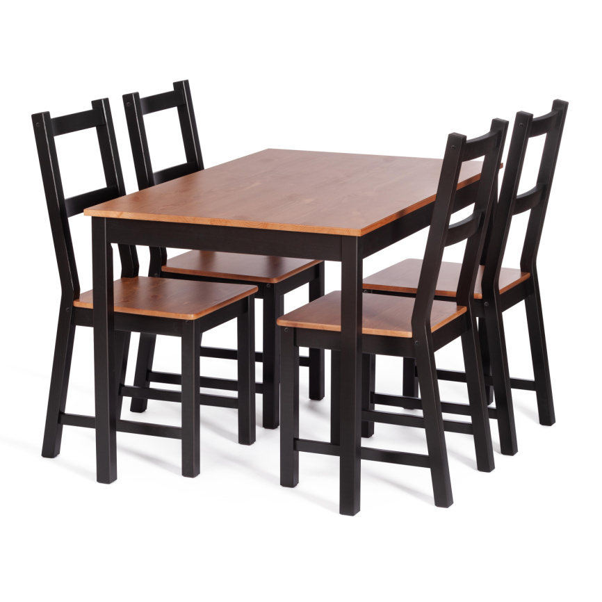 Стул Соната / Sonata chair массив сосны, 41х50х95 см, антик/чёрный фото 3