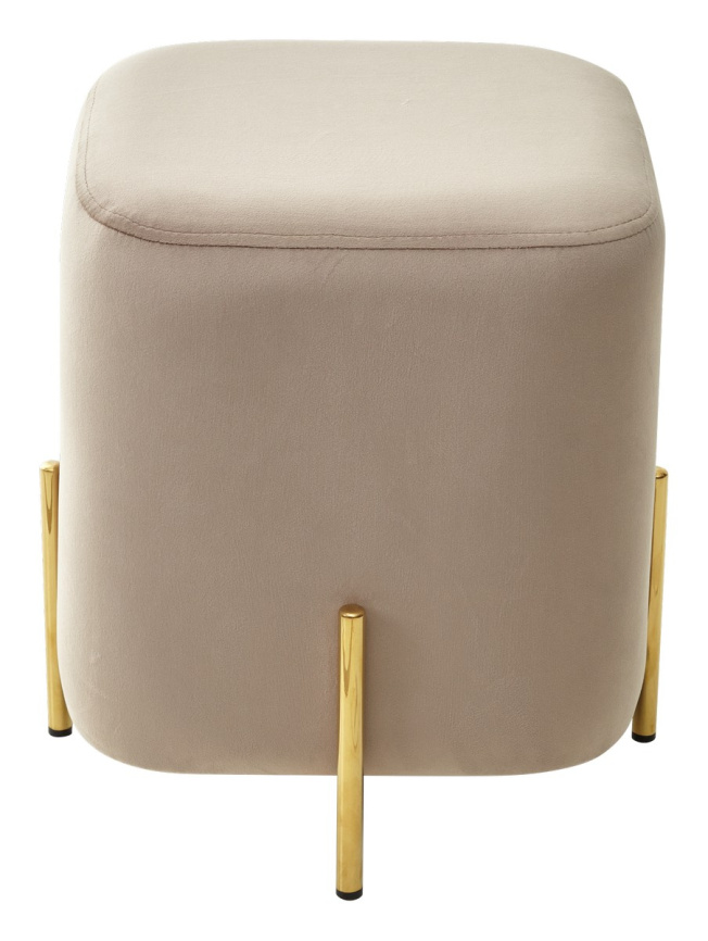Пуф для гостиной ARES BLUVEL-40 BEIGE / GOLD М-City фото 3