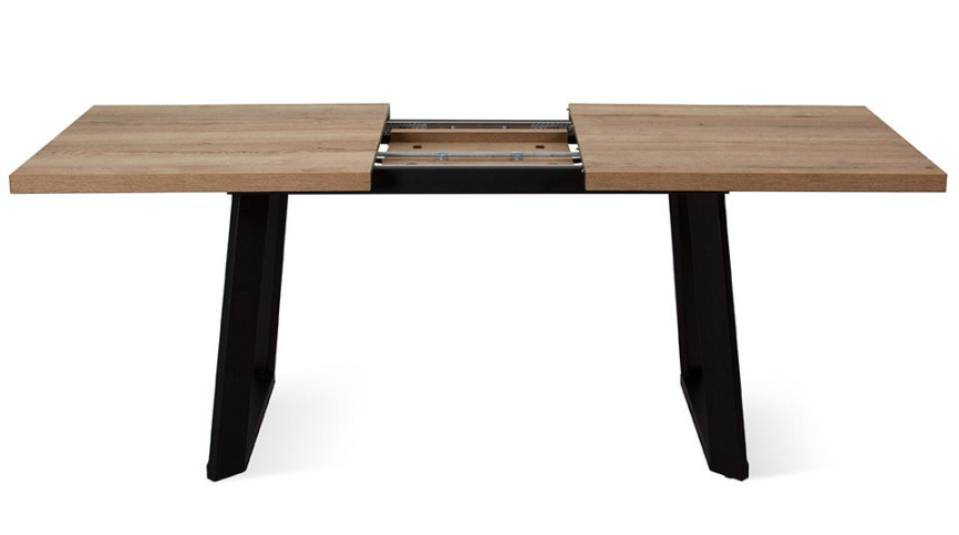 Стол DikLine ZL140 дуб галифакс / черный/опоры черные фото 2