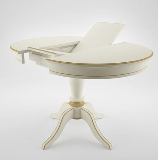 Стол "Эгина" (Эмаль 11/патина золото/шпон дуб) фото 3