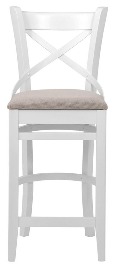 Стул барный "Хью" (Белая эмаль/бежевый М02) фото 1