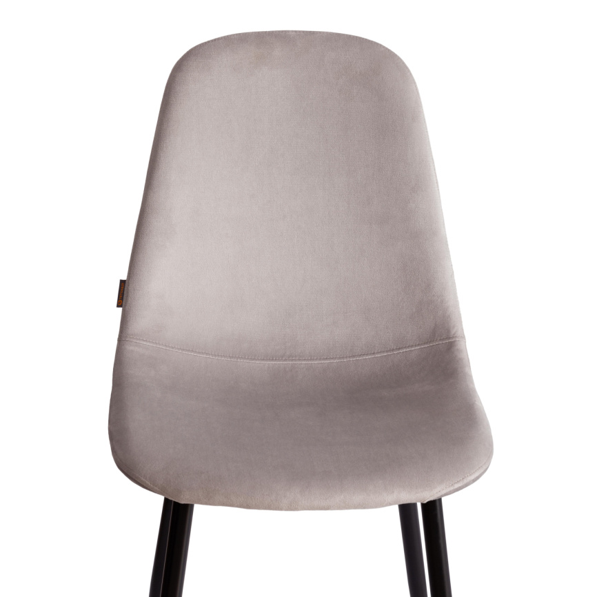 Стул BREEZE (mod. JSC-58) Велюр/металл , 44 х 53 х 86 см, Light grey (светло-серый) HLR14 / черный фото 6