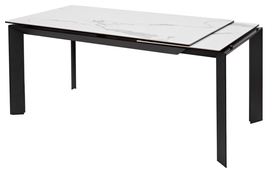 Стол CREMONA 140 MATTE STATUARIO Белый мрамор матовый, керамика/ черный каркас, ®DISAUR фото 7