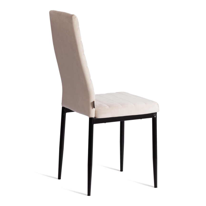 Стул Easy (mod. JSC02-1) металл, флок, 41 х 52 х 96 см, beige (молочный) HLR2 / черный  фото 3