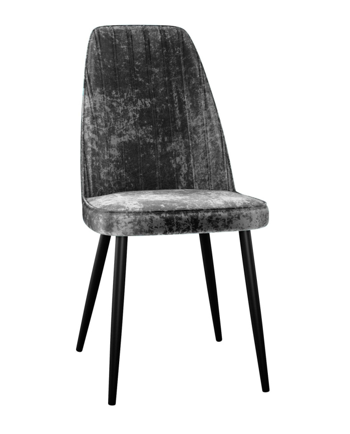 Стул DikLine 326 микровелюр M14 серый, ножки черные фото 1