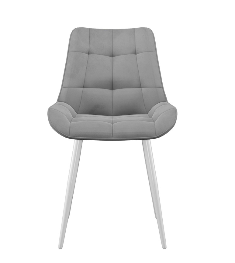 Стул DikLine 226 поворотный B22 GREY, ножки белые фото 2