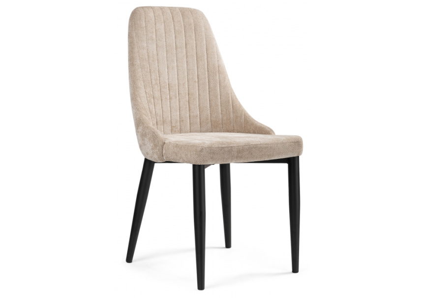Стул на металлокаркасе Kora black / beige фото 1