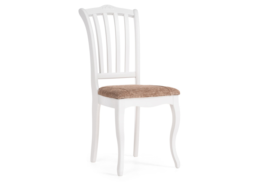 Стул деревянный Виньетта белый / лайн белый люкс фото 1