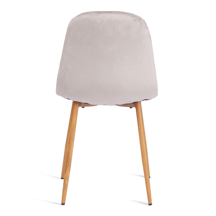 Стул BREEZE (mod. 4724) Велюр/металл , 44 х 53 х 87 см, Light grey (светло-серый) HLR14 / натуральны фото 4