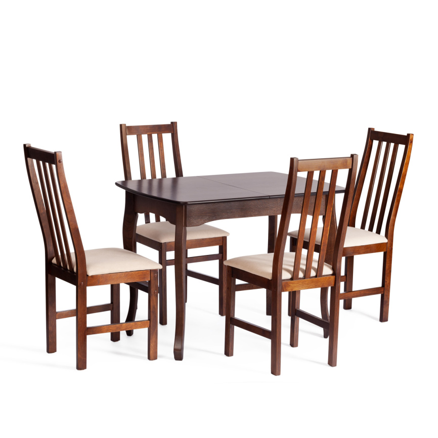 Стул Свиден/Sweden Многослойный березовый шпон, cappuchino/велюр бежевый фото 4