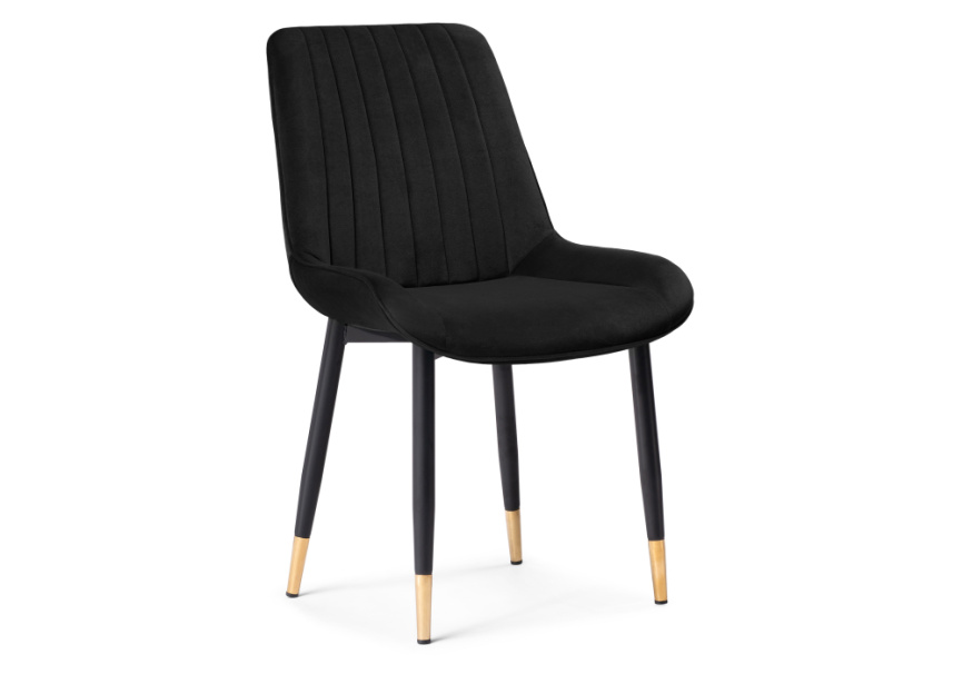 Стул на металлокаркасе Seda-1 black / gold / black фото 1