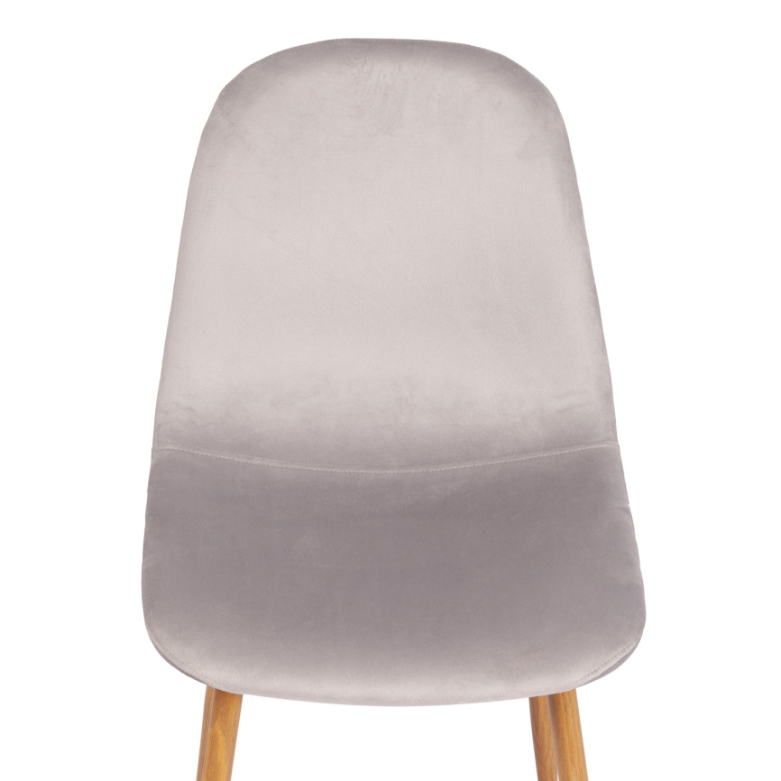 Стул BREEZE (mod. 4724) Велюр/металл , 44 х 53 х 87 см, Light grey (светло-серый) HLR14 / натуральны фото 7