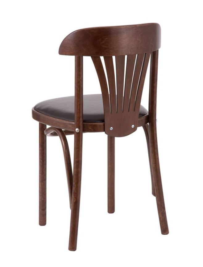 Стул "Астра классик" мягкий (Темный тон, экокожа коричневая) фото 2