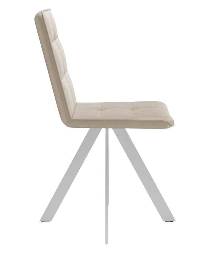 Стул DikLine 230 поворотный B03 BEIGE, ножки белые фото 4