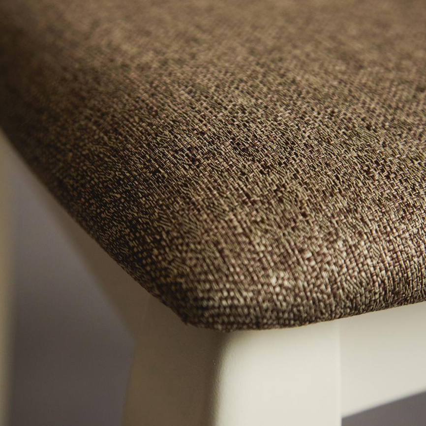 Стул Андромеда/Andromeda дерево гевея, 47х55,5х107см, слоновая кость, ткань коричневая фото 16