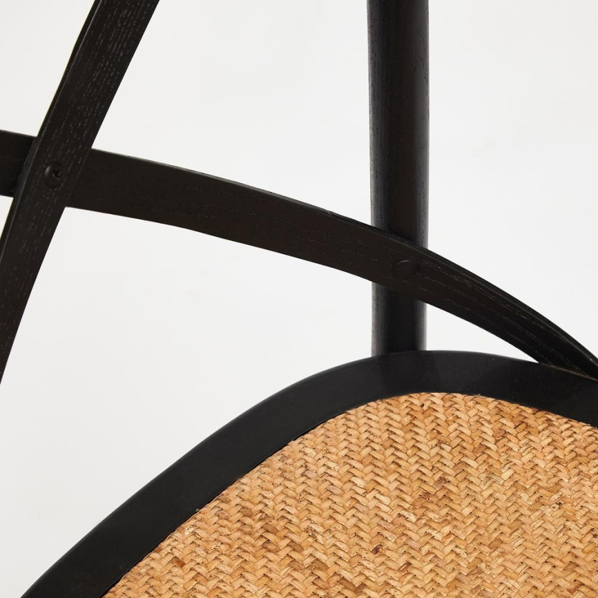 Стул CROSS (mod.CB2001) дерево вяз, 49.5*53.5*87, черный фото 6