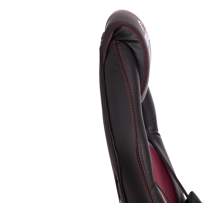 Кресло Драйвер/Driver (22) кож/зам/ткань, черный/бордо, 36-6/TW-13 фото 11