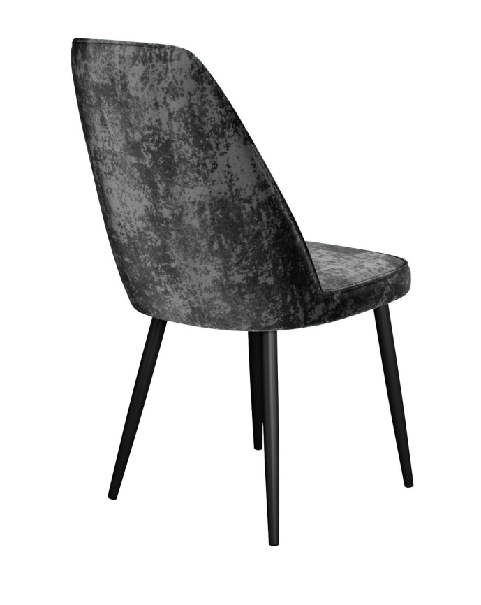 Стул DikLine 326 микровелюр M14 серый, ножки черные фото 2