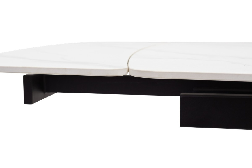 Стол RIVOLI 140 MATT WHITE MARBLE SOLID CERAMIC / BLACK, ®DISAUR фото 5