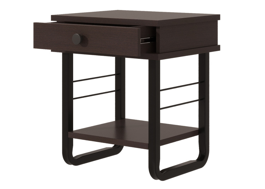 Тумба прикроватная ГРЕТА ММД 205 чёрный/венге фото 3