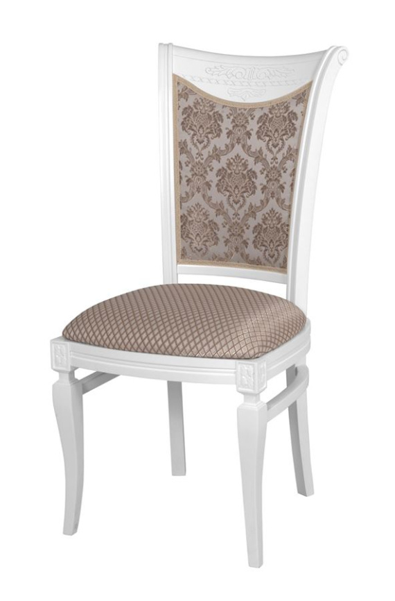 Стул "Милорд №11" (Белый/ткань Vatican latte/ Vatican latte com) фото 1