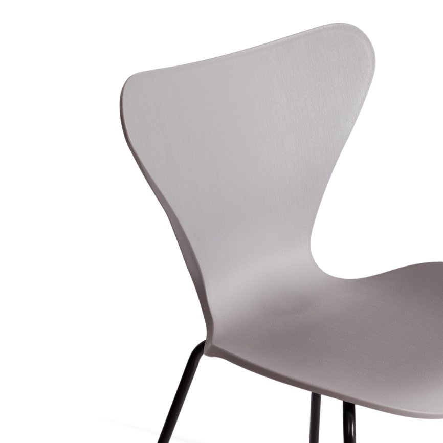 Стул Якобсен/Jacobsen (мод.DC 102-1) пластик/металл, 45х54.5х80см, серый/черный  фото 8