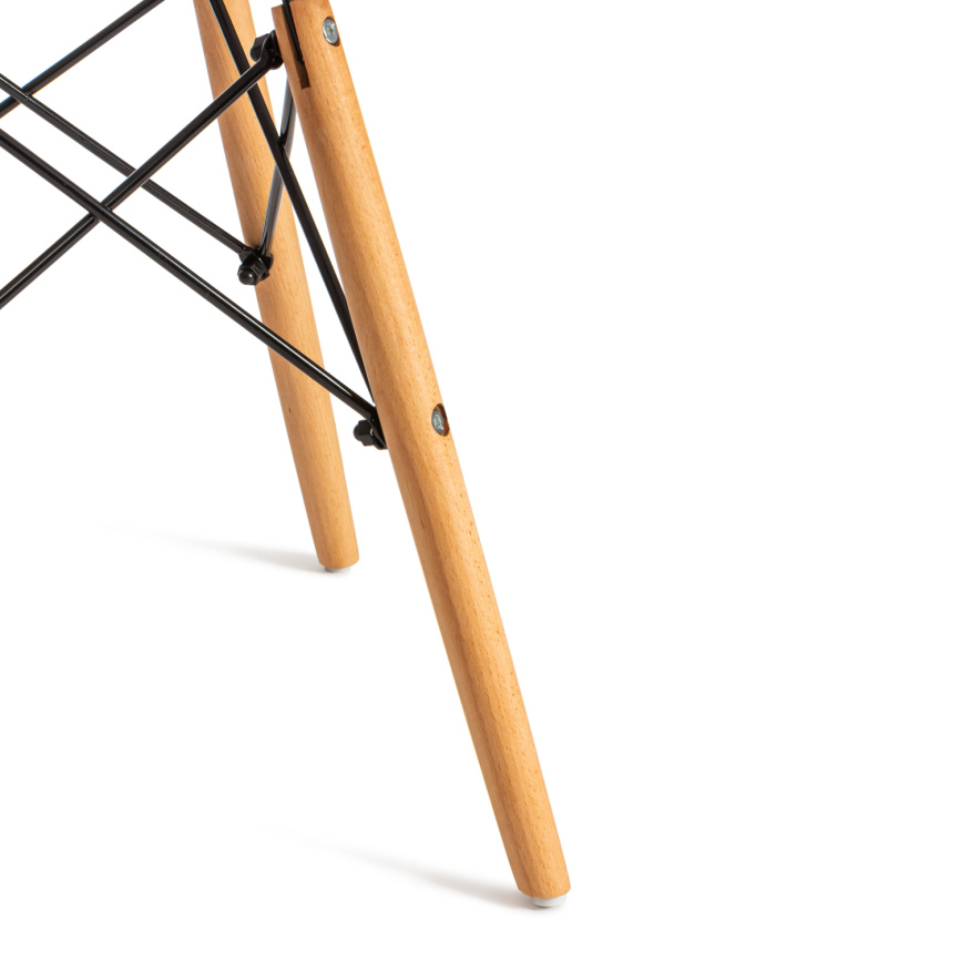 Стул CINDY (EAMES) (mod. 1801) дерево бук/металл/сиденье пластик, 45x51x82 см, Olive (оливковый)  фото 8