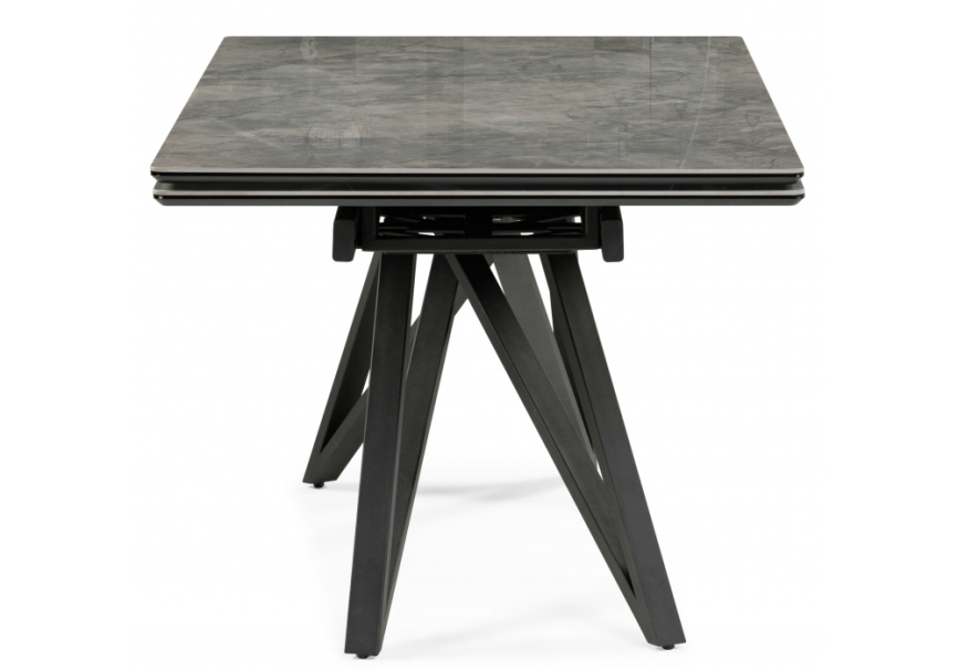 Керамический стол Вилсон 160(220)х89х75 серый мрамор baolai / черный фото 3