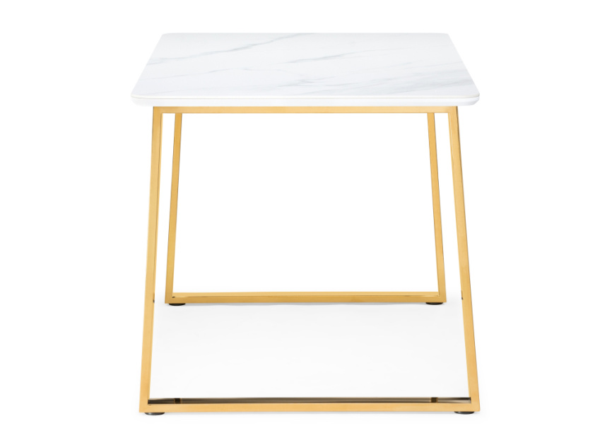 Керамический стол Селена 2 160х90х77 белый мрамор / золото фото 3
