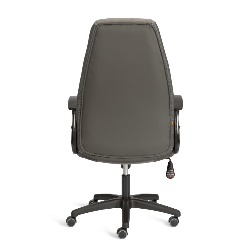 Кресло Интер/Inter (24) кож/зам/флок/ткань, серый/металлик, C-36/29/TW-12 фото 11