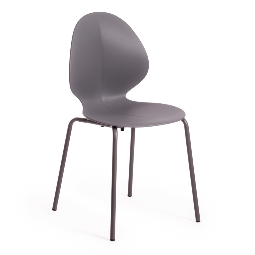 Стул EBAY (mod 03)  металл/пластик, 52x46x83.5, серый фото 1