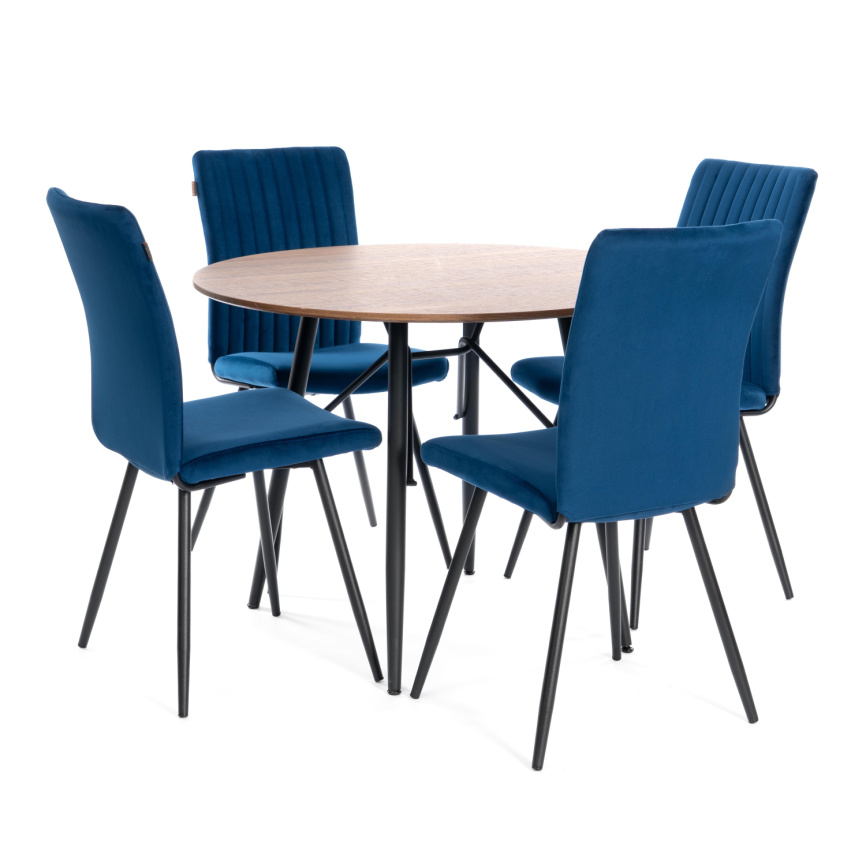 Стул обеденный Monte Carlo TREND, велюр, Blue (синий), 49х51х93 см фото 10