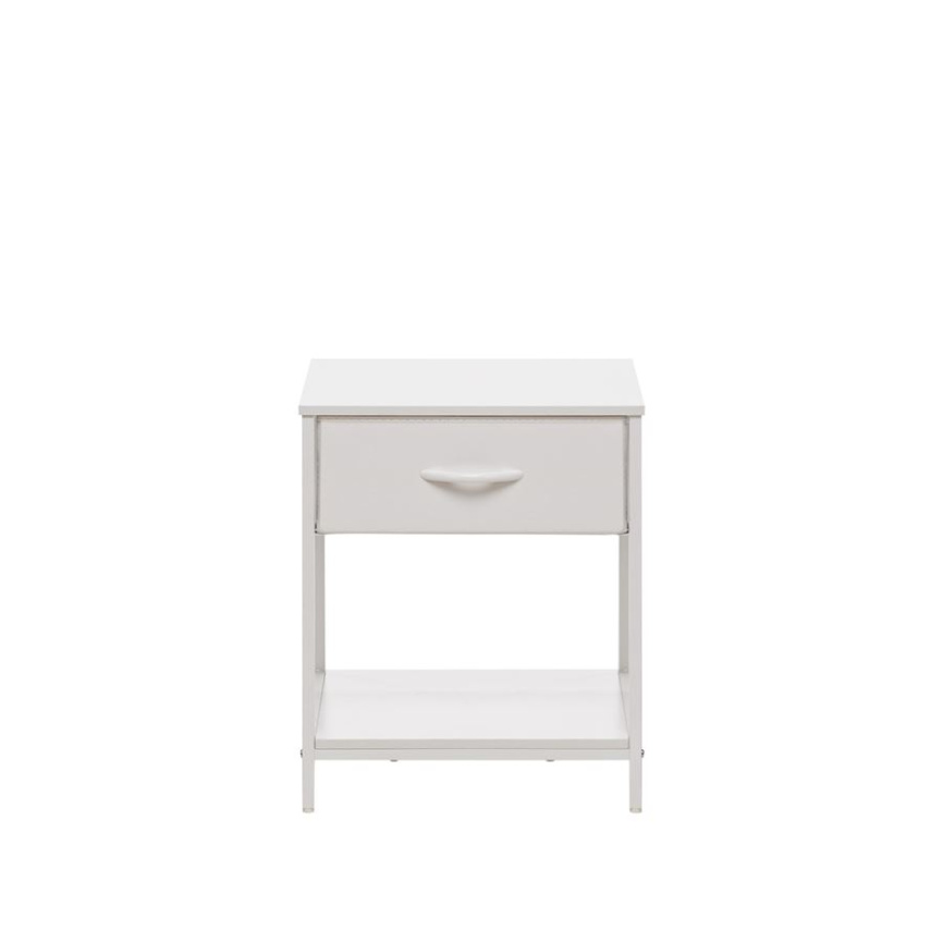 Тумба прикроватная "Линкс" с 1 ящиком и полкой (каркас Белый / ящики Белый) фото 2