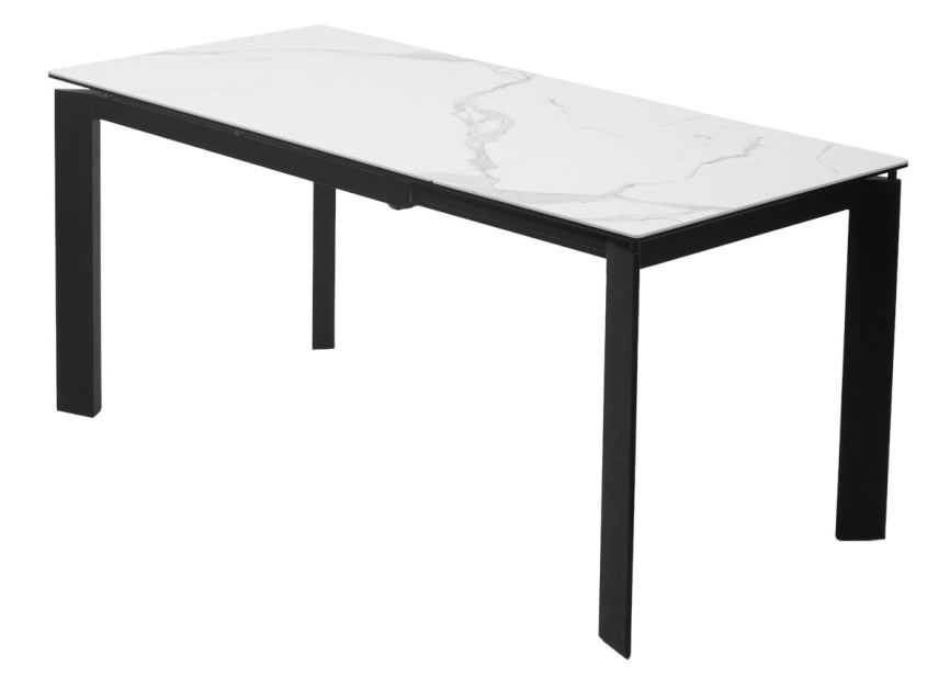 Стол CORNER 120 HIGH GLOSS STATUARIO керамика, стекло/ черный каркас, ®DISAUR фото 7