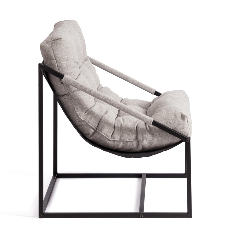 Кресло Charli / Чарли без подлокотника рогожка, серо-бежевый, 3M 16/2, 70х70х84 см фото 20