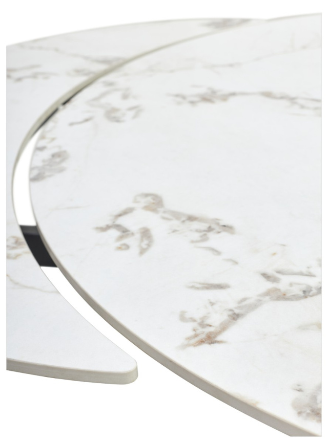 Стол БУЕНО (BUENO) 120 цвет МРАМОР (GLOSS GOLDEN JADE SOLID CERAMIC) / ЧЕРНЫЙ, ®DISAUR фото 10