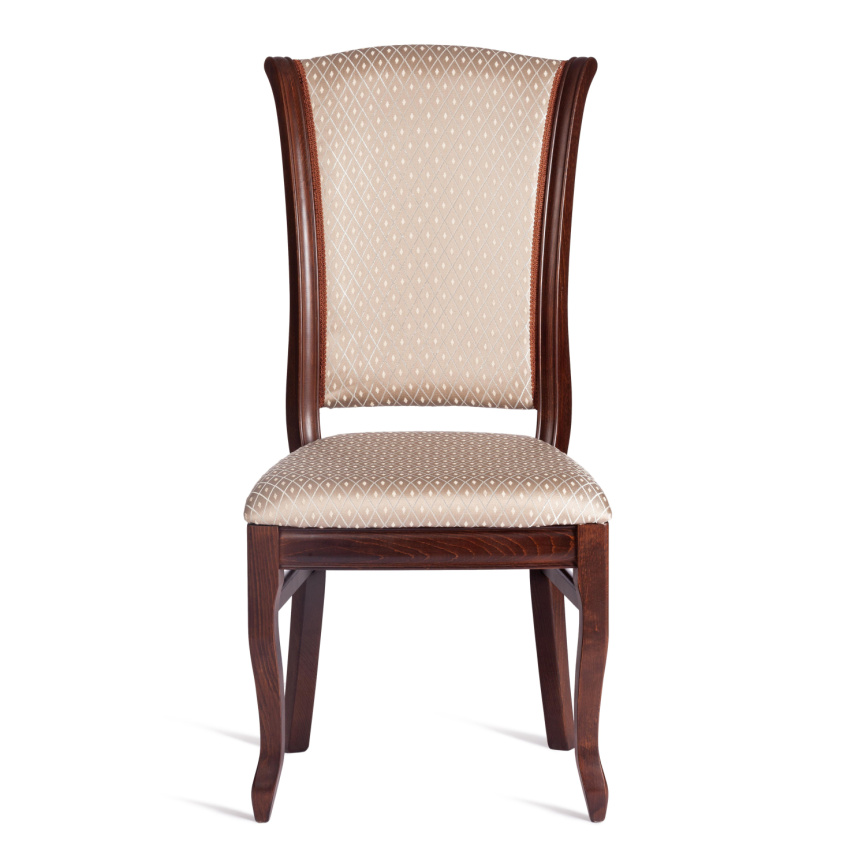 Стул Версаль/Versal (мягкое сиденье) бук, 51х48х106см, темный орех (тобако), жаккард коричневый фото 5