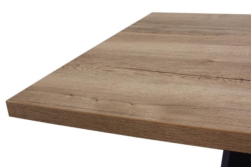 Стол DikLine ZL140 дуб галифакс / черный/опоры черные фото 5