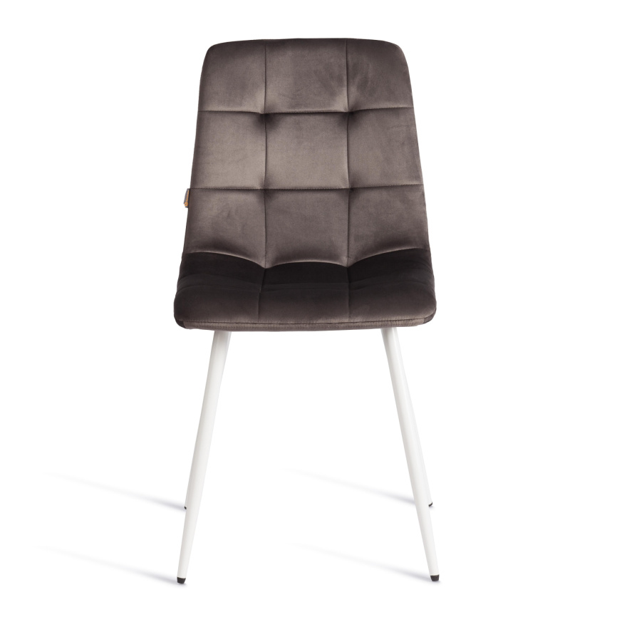 Стул CHILLY (mod. JSC-220) Велюр/металл , 44,5х52,5х88 см, Dark grey (темно-серый) HLR24 / белый фото 10