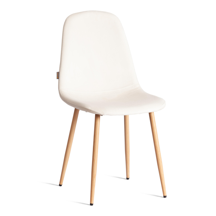 Стул BREEZE (mod. JSC-58) Велюр/металл , 44 х 53 х 86 см, Light beige (светло-бежевый) HLR1 / натура фото 1