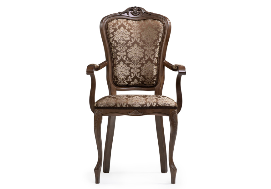 Стул деревянный Руджеро с мягкими подлокотниками орех / шоколад фото 2