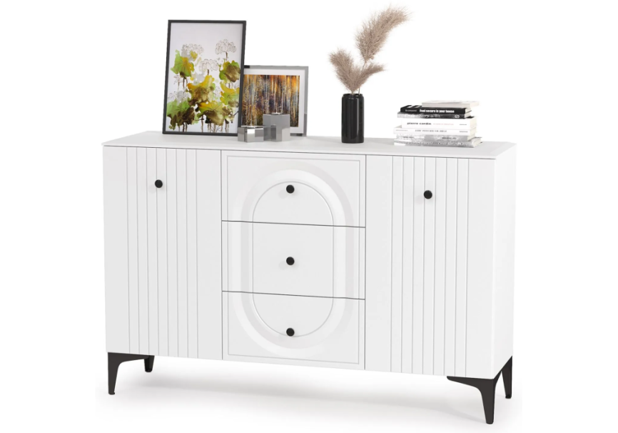 Комод Вестра 13.309 белый pe шагрень / белая шагрень фото 2